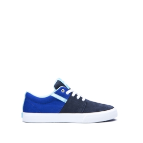 Kids Supra Low Top Shoes STACKS II VULC Royal/Navy/white | AU-75258